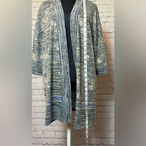 Westbound Open front cardigan sweater multicolor size large